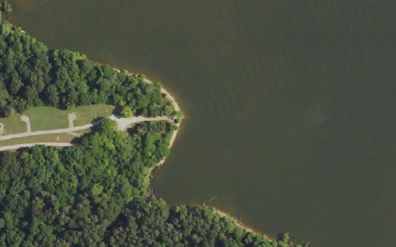 Aerial photo of the area around Craven's Bay - LBL, Lyon County