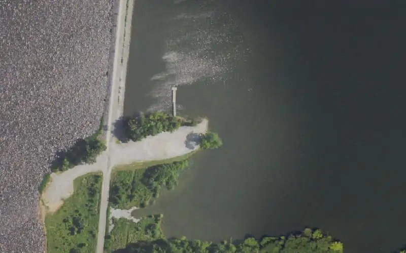 Aerial photo of the area around Crooked Creek - LBL, Trigg County