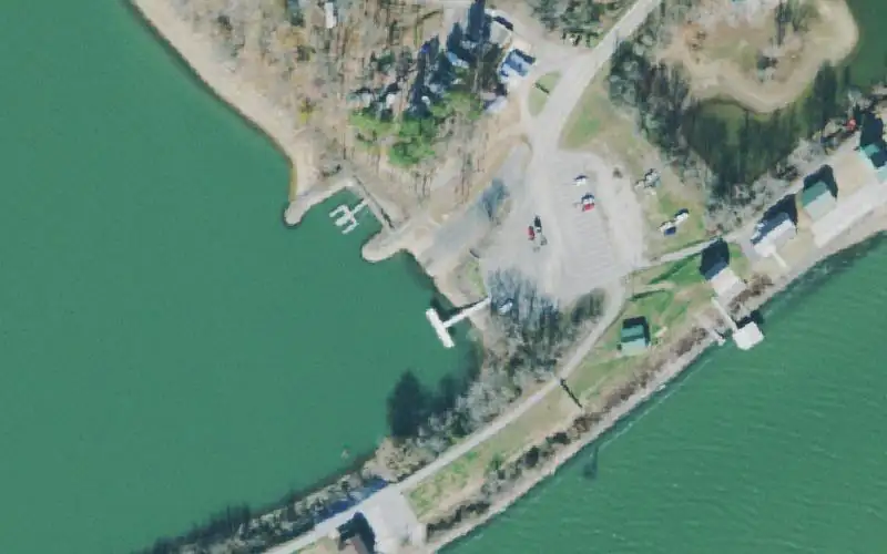 Aerial photo of the area around Danville, Stewart County