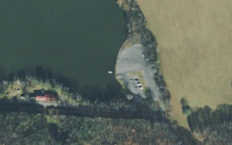 Aerial photo of the area around Davis Corner Access, Wilson County