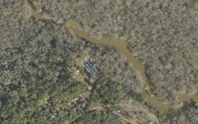Aerial photo of the area around Dead River Landing Park, Walton County
