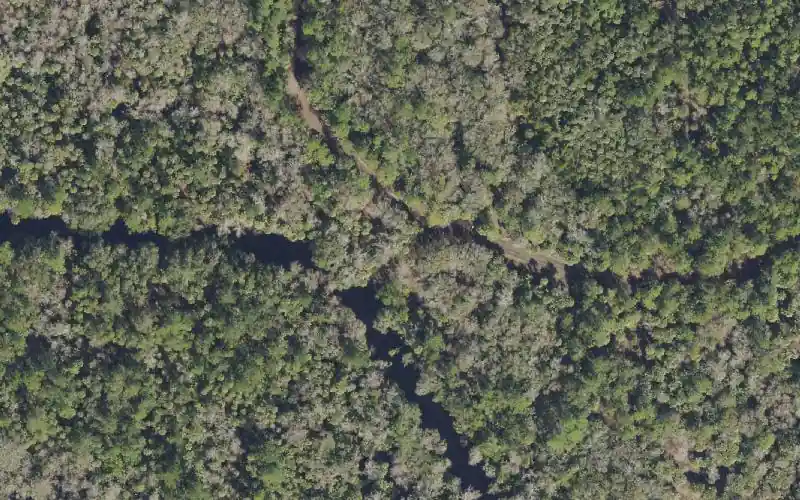 Aerial photo of the area around Deering Preserve at Deep Creek - Kayak Launch (Permit Required 386-736-5953), Volusia County