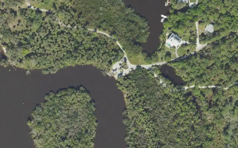 Aerial photo of the area around Delaplane Preserve Canoe/Kayak Launch, Martin County