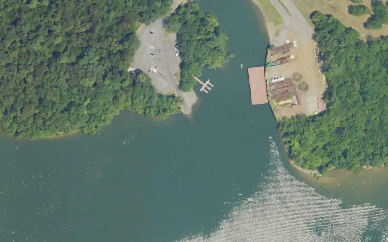 Aerial photo of the area around Double Creek, Livingston County
