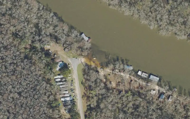 Aerial photo of the area around Douglas Landing, Gulf County