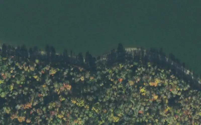 Aerial photo of the area around Dubland, DeKalb County