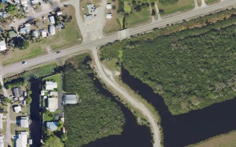 Aerial photo of the area around Dyess Ditch Road Dirt Ramp, Glades County