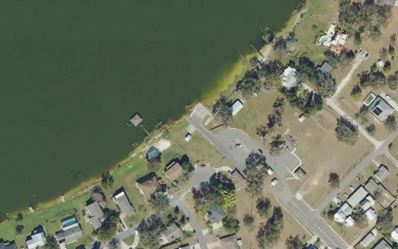 Aerial photo of the area around Eagle Lake Public Boat Ramp, Polk County