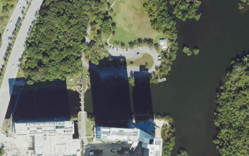 Aerial photo of the area around East Greynolds Park - Paddlecraft Launch, Miami-Dade County