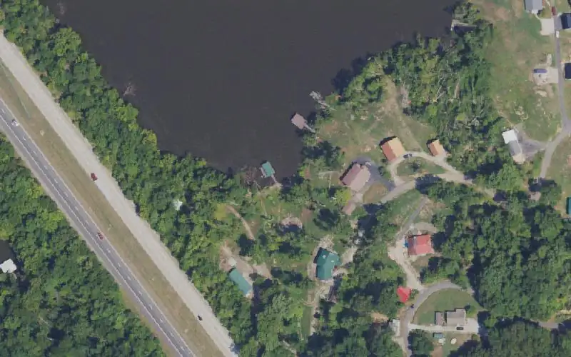 Aerial photo of the area around Eddy Creek - Coleman Bridge, Lyon County
