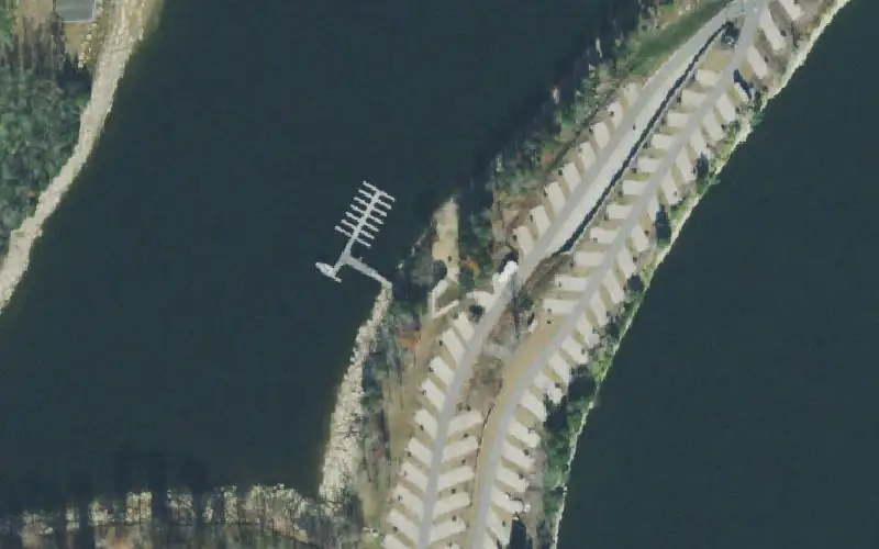 Aerial photo of the area around Elm Hill Park Access, Davidson County