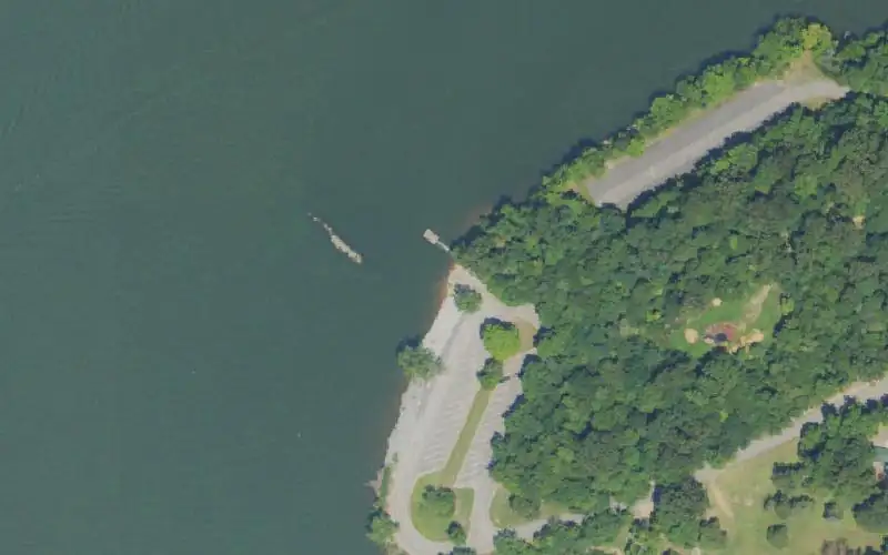 Aerial photo of the area around Eureka Ramp, Lyon County
