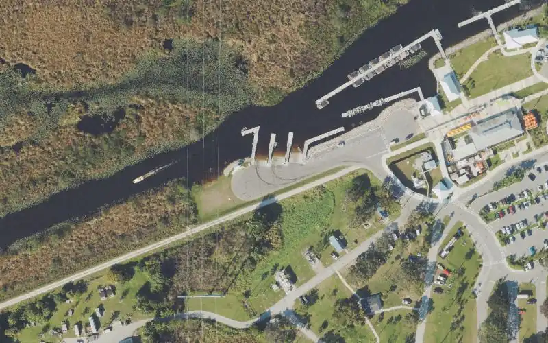 Aerial photo of the area around Everglades Holiday Park Boat Ramp, Broward County
