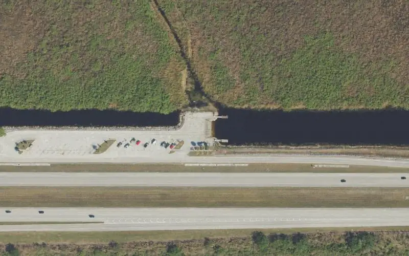 Aerial photo of the area around Everglades WMA - Alligator Alley - Mile 31 Westbound, Broward County