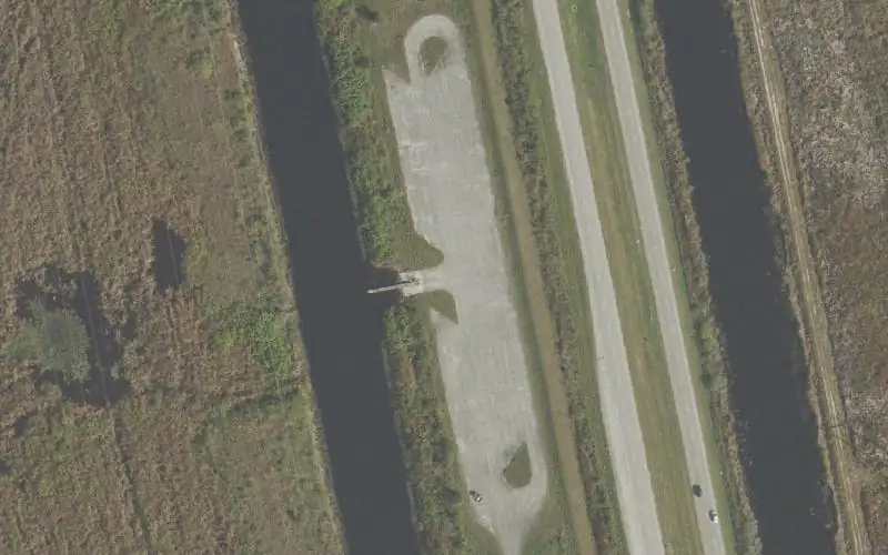 Aerial photo of the area around Everglades WMA - Highway 27 (Mile 34.5) S-11A, Broward County