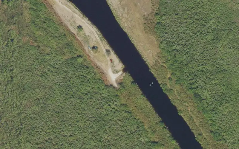 Aerial photo of the area around Everglades WMA - Miami Canal Boat Ramp South of S-8, Broward County