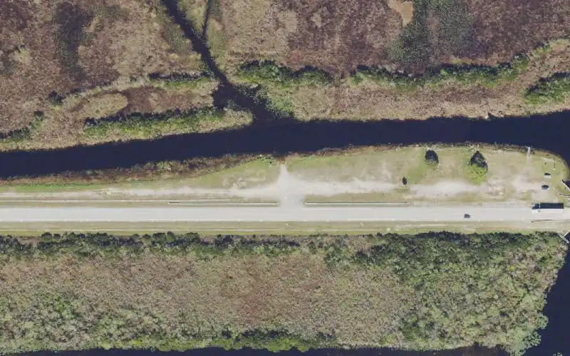 Aerial photo of the area around Everglades WMA - Tamiami Trail (Mile 33.5) at S-12-C, Miami-Dade County