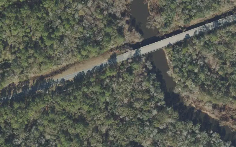 Aerial photo of the area around Fairbanks Ferry Road Boat Ramp (Small Boats), Gadsden County