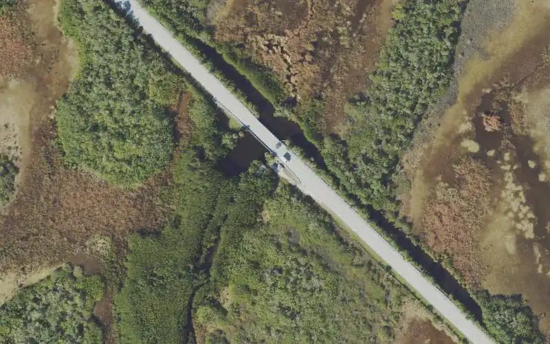 Aerial photo of the area around Fakahatchee Strand Preserve State Park - Faka Union River Paddling Trail, Collier County