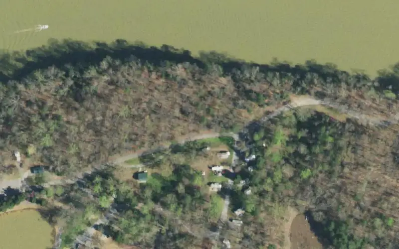 Aerial photo of the area around Fall Creek Recreation Area, Hamblen County