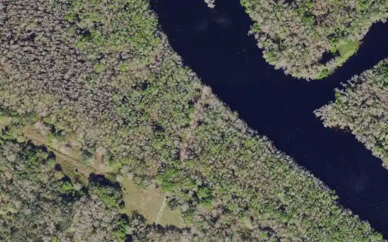 Aerial photo of the area around Fisheating Creek Wildlife and Environmental Area - Burnt Bridge Canoe/Kayak Launch (Accessible by Outfitter Shuttle Only), Glades County