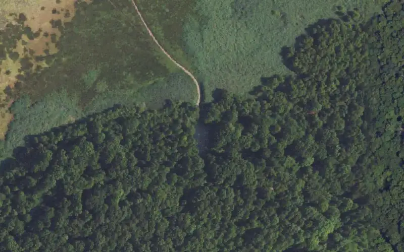 Aerial photo of the area around Flat Creek Bottoms, Hopkins County
