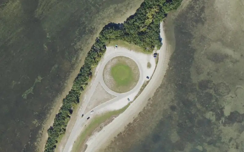 Aerial photo of the area around Fort Desoto Park - East Beach Paddlecraft Access, Pinellas County