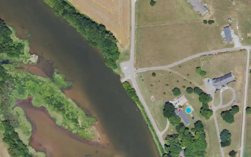 Aerial photo of the area around Franklin Ramp, Simpson County