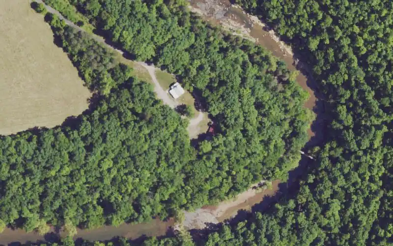 Aerial photo of the area around Freedom Ford, Wayne County