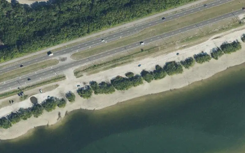 Aerial photo of the area around Gandy Causeway Wayside Beach Paddlecraft Access Points, Pinellas County