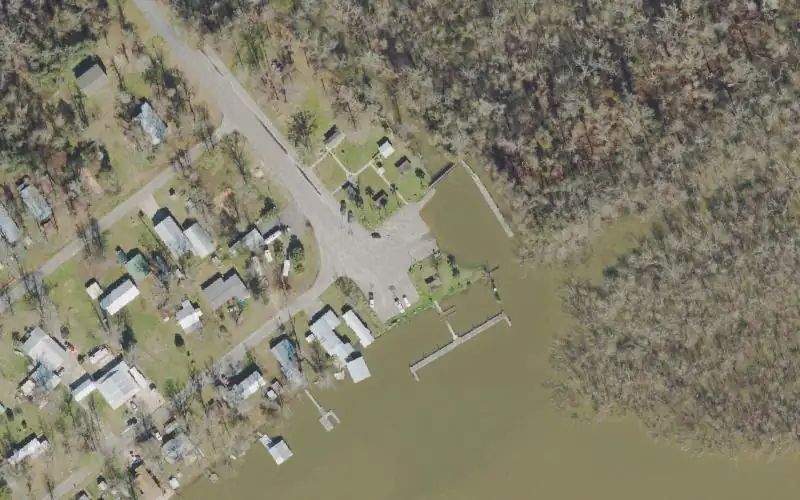 Aerial photo of the area around Gaskin Park Public Boat Ramp, Gulf County