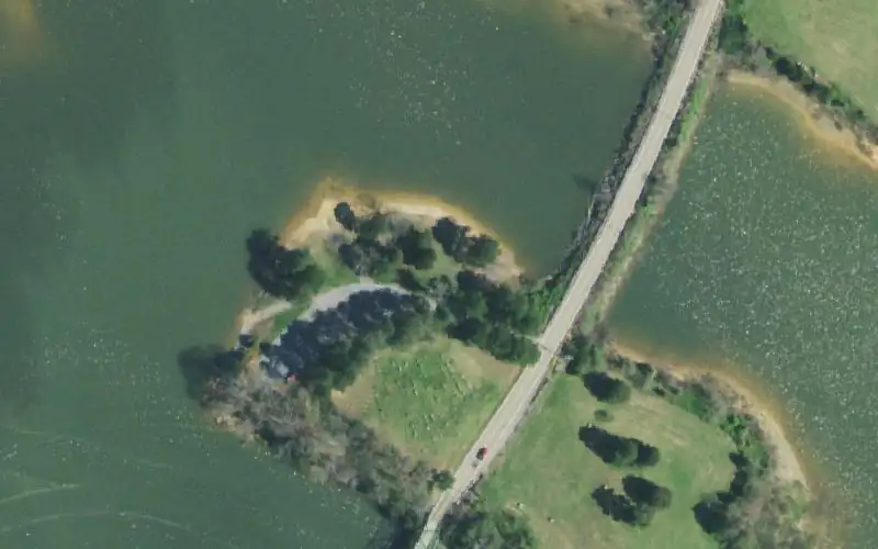 Aerial photo of the area around German Creek Access Area, Grainger County