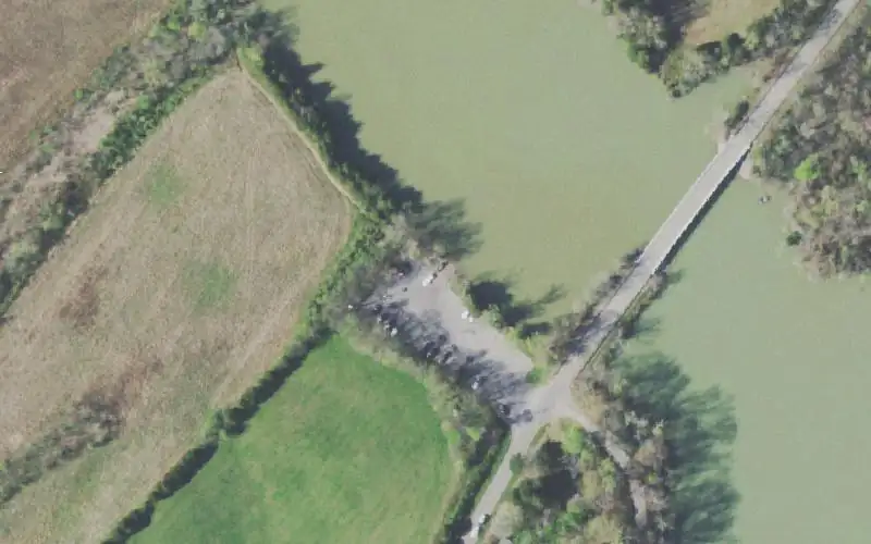Aerial photo of the area around Goodfield Creek, Meigs County