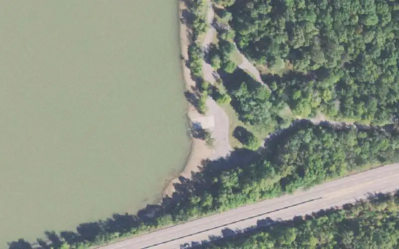 Aerial photo of the area around Gray's Landing, Stewart County