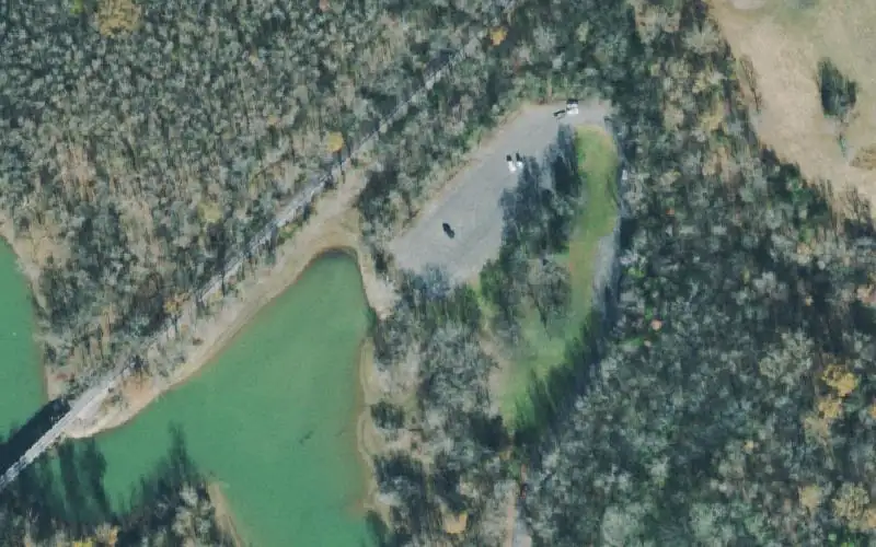 Aerial photo of the area around Guices Creek, Stewart County