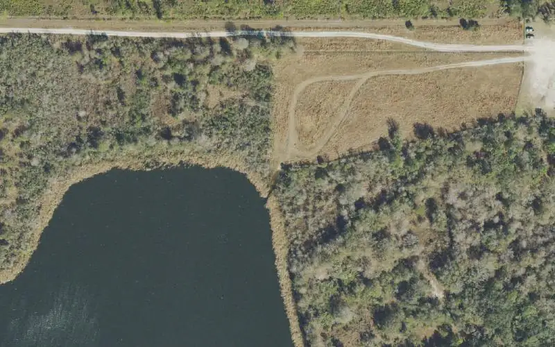 Aerial photo of the area around Hal Scott Regional Preserve (Launch Permit Required - No Motors), Orange County