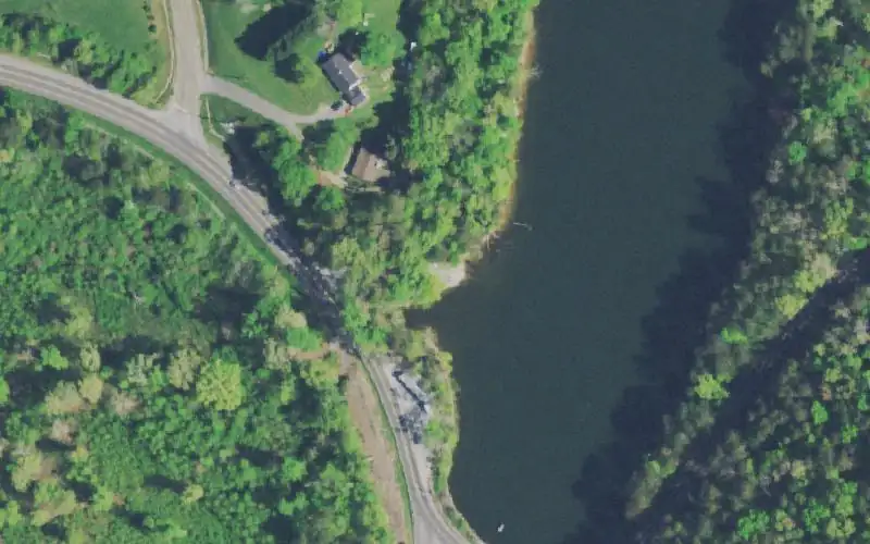 Aerial photo of the area around Unnamed access, Chickamauga, TN, Hamilton County
