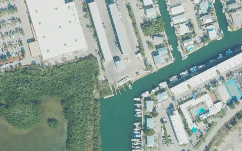Aerial photo of the area around Harbour Point Marine (No Parking - In and Out Only), Monroe County