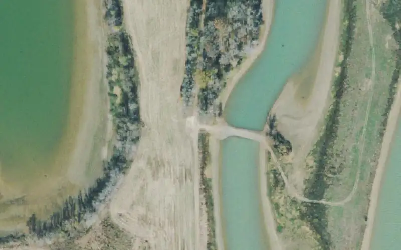 Aerial photo of the area around Harmons Creek WMA north access , Benton County