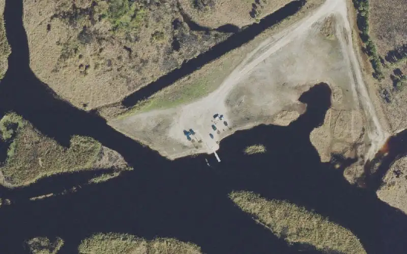 Aerial photo of the area around Hatbill Park Paved Ramp, Brevard County