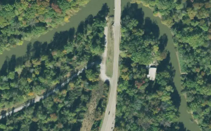 Aerial photo of the area around Hatchie River, Haywood County