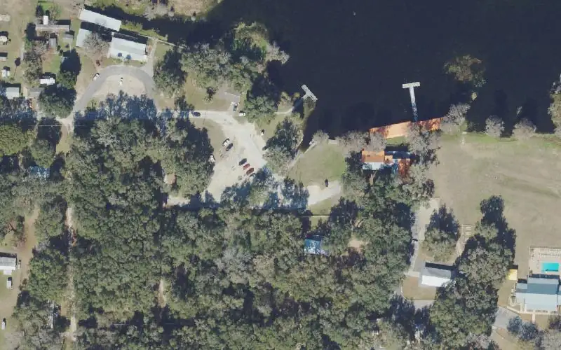 Aerial photo of the area around Heagy Burry - Orange Lake Boat Ramp Park, Marion County