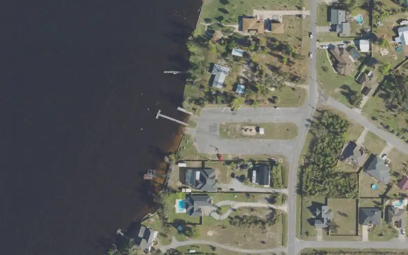 Aerial photo of the area around Highpoint Park Public Boat Ramp, Bay County