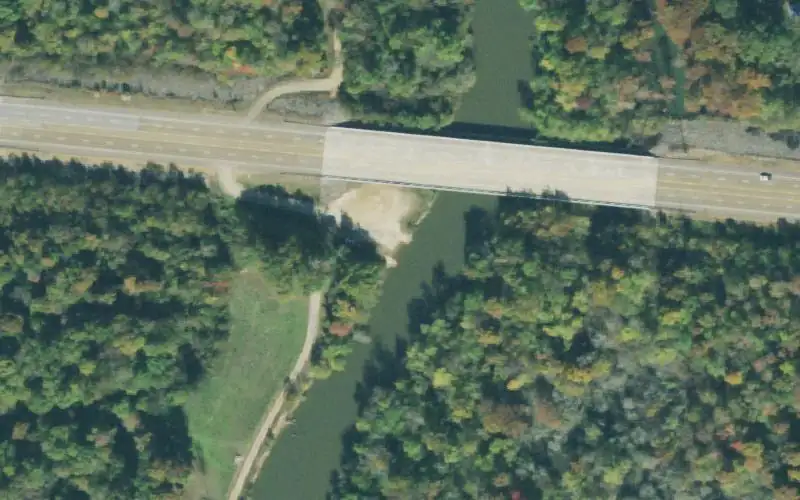 Aerial photo of the area around Highway 64, Hardeman County