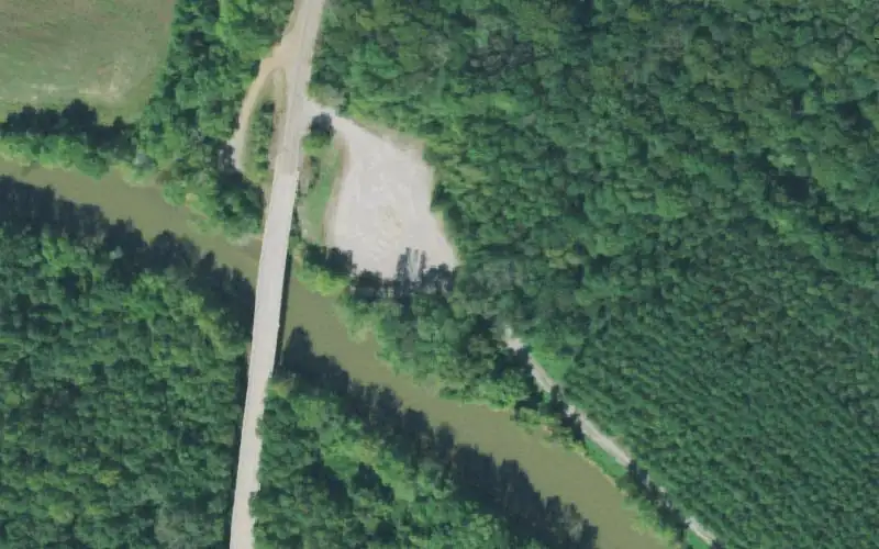 Aerial photo of the area around Highway 89 Boat Ramp, Obion County