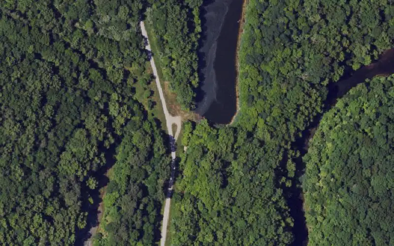 Aerial photo of the area around HL1 Lake, Ohio County