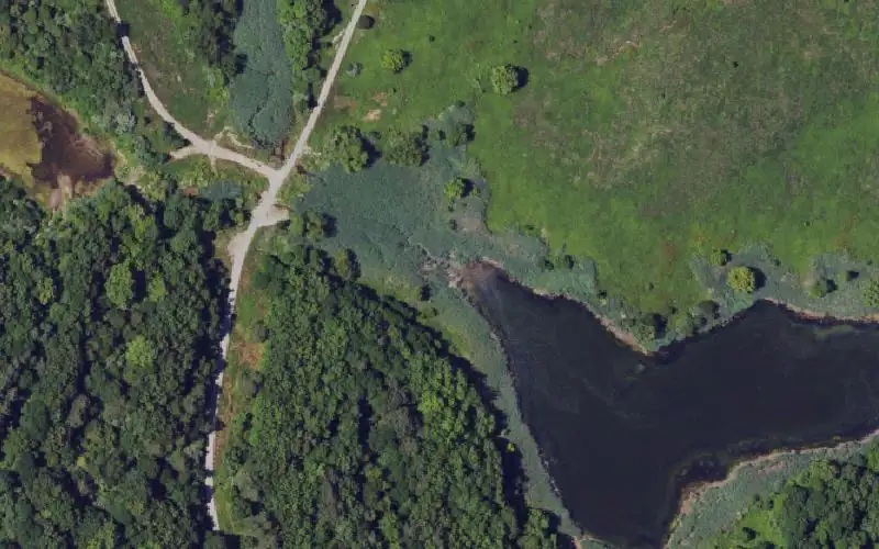 Aerial photo of the area around HL2 Lake, Ohio County