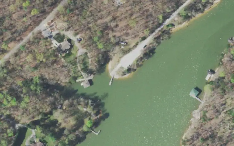 Aerial photo of the area around Hog Back Ridge, Roane County
