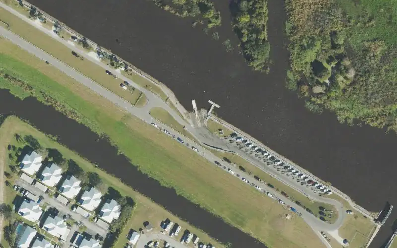 Aerial photo of the area around Hoover Dike Road City Ramp, Hendry County