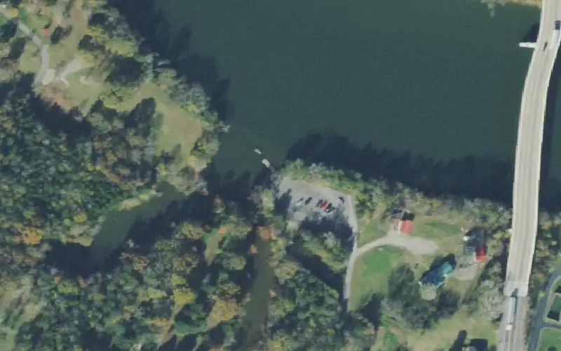 Aerial photo of the area around Hunters Point, Wilson County